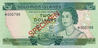 Solomon Islands Solomon Islands $2 Nd Specimen Unc photo