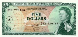 Currency Authority East Caribbean $5 Nd Unc photo