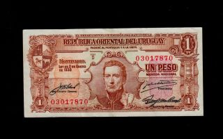 Uruguay 1 Peso L.  1939 D Pick 35c Vf. photo