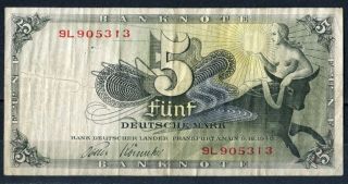 Paper Money Germany 1948 5 Mark W.  Germany photo