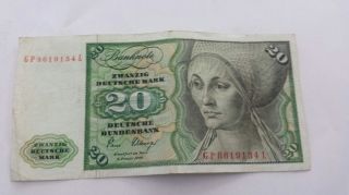 20 Deutsche Mark - Circulated photo