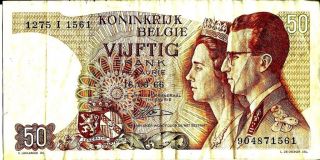 Belgium 1966 50 Francs Currency photo