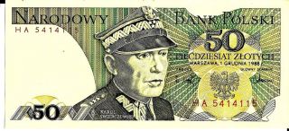 Poland 1988 50 Zlotych Currency photo