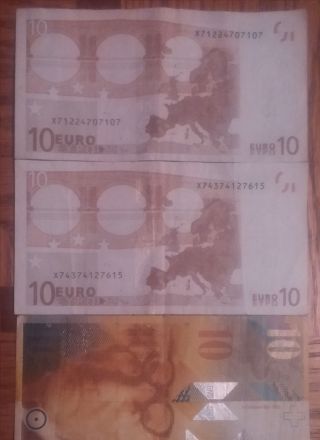 20 Euros & 10 Franc photo