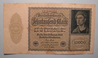 German 10 000 Mark Banknote - P 72 photo