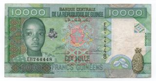 Guinea 10000 Francs 2008 Pick 42 Look Scans photo