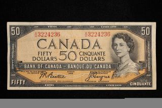1954 Canada.  50 Dollars.  Series A/h.  Beattie - Coyne. photo