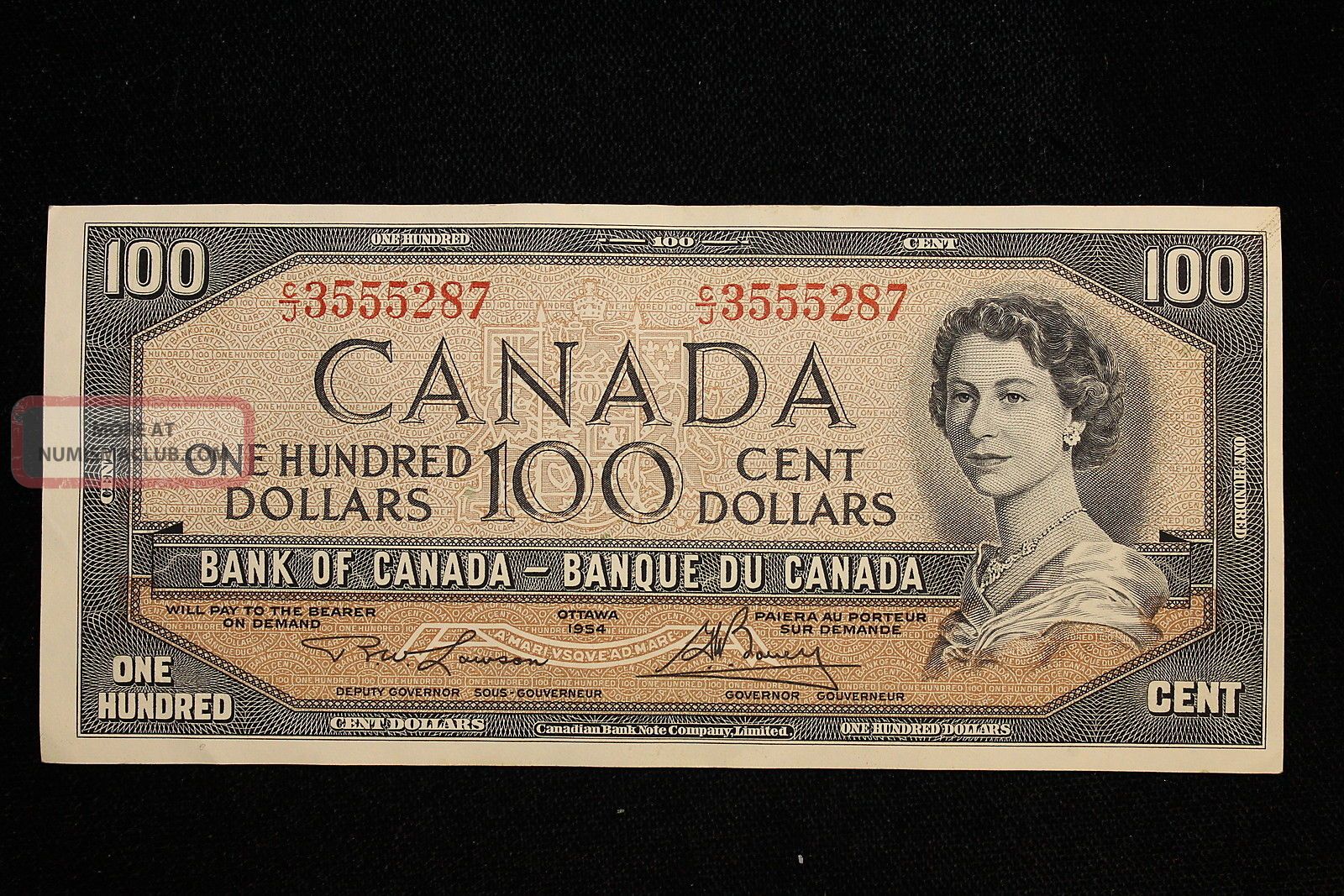1954 Canada 100 Dollars Series C j Lawson Bouey 1954-canada-100-dollars-series-c-j-lawson-bouey
