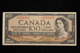 1954 Canada.  $100 Dollars.  Series C/j Lawson - Bouey photo