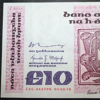 Ireland - 1978 Swift £10 Irish Banknote Good Extra Fine Irland Currency Note P72 photo