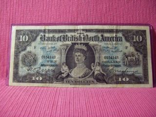 1911 Bank Of British North America $10 Bill - Mackenzie Sign photo