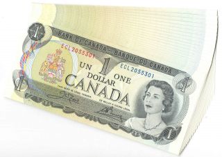 Canada Last $1 & $2 Issues 20 Consecuitve Of Each 1973 $1 & 1986 $2 All Unc photo
