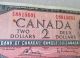 1954 Canada Two Dollar Bill $2 = Money Replaced By Twonies Canada photo 1