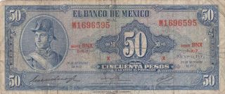 Mexico: 50 Pesos,  29 - 12 - 1972,  P - 49u,  Series Bnx,  Abnc photo