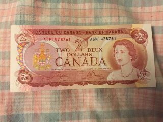 Canada 1974 Gem Uncirculated Two Dollar Note,  Agm1478761 photo