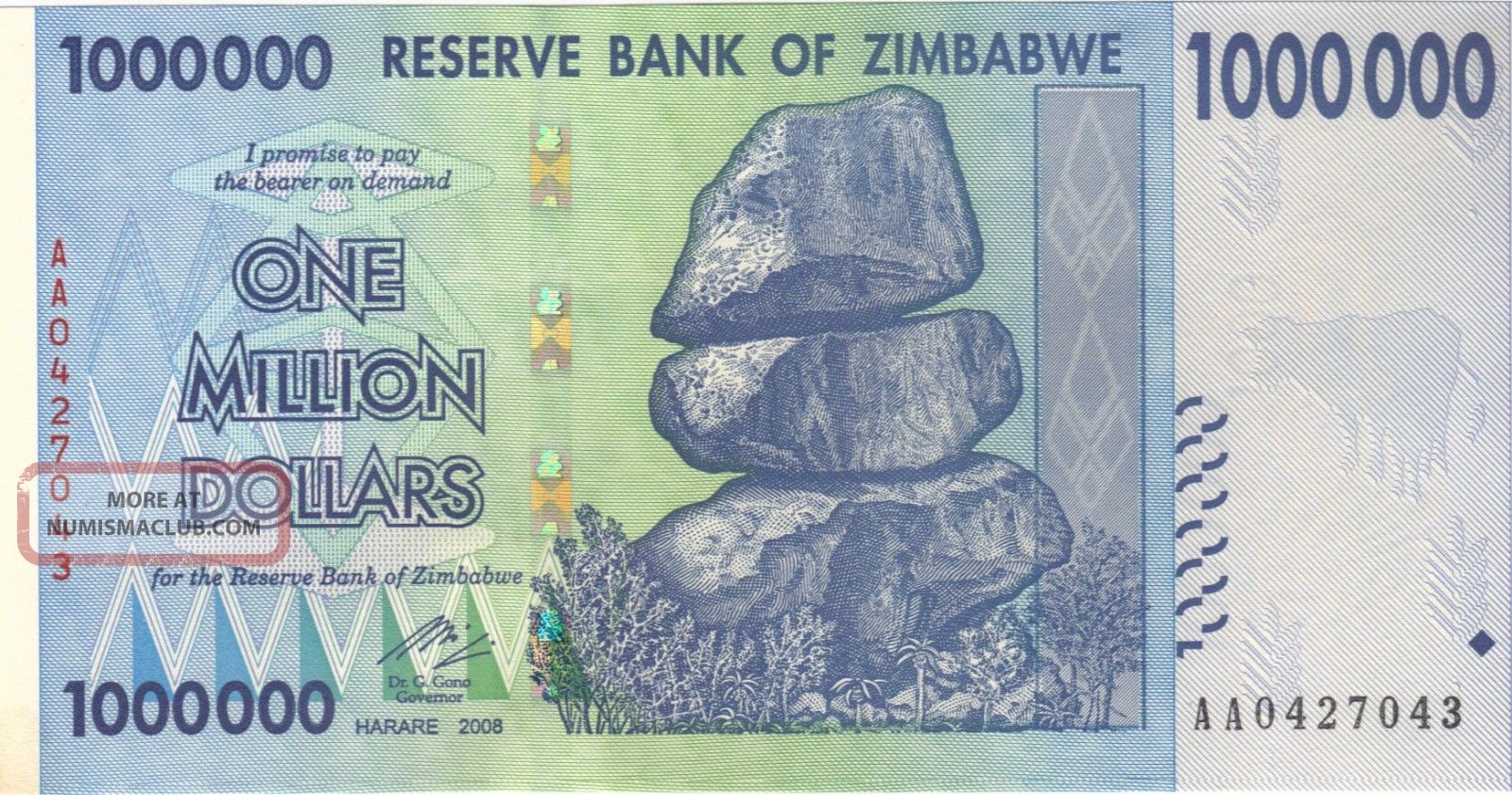 Probably Zimbabwe Million Dollar Bills Which Are Worth About One 
