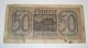 50 Reichsmark,  Nazi Germany Old Banknote Circulated Wwii Europe photo 1
