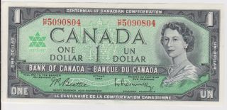 Canada 1 Dollar 1967 P - 84b Unc photo