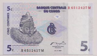 Congo 1997 - Banknote 5 Cent Pick 81 Uncirculated - B6512427m photo