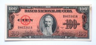 100 Pesos,  1959 Aunc From The Major Island Of The Car - Ibbean photo