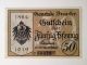 Post Ww1 1919 Kingdom Of Denmark 50 Pfennig Notgeld 