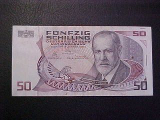 1986 Austria Paper Money - 50 Schilling Banknote photo