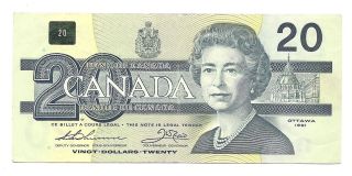 1991 Canada Twenty Dollar Bank Note photo