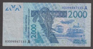 West Africa? 2003 2000 Franks Banknote photo