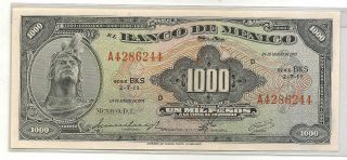 El Banco De Mexico 1971 Un Mil Pesos Gem Unc photo
