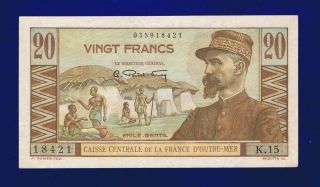 French Equatorial Africa 20 Francs 1947 P22 Almost X - Fine, photo