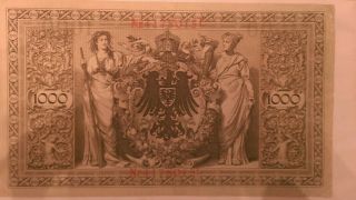 1910 1000 Mark Germany Reichsbanknote Currency Note German Banknote Bill Money photo