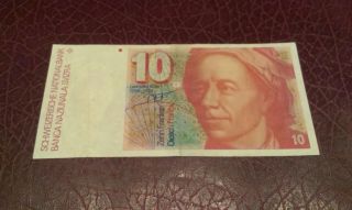 Switzerland 10 Francs 1989 photo