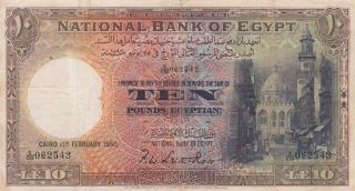 10 Pounds Egypt 11/02/1950.  P23.  Rrrr. photo