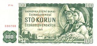 1961 Czechoslovakia 100 Korun Note. photo