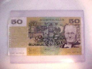 Australia 50 Dollar Bank Note photo