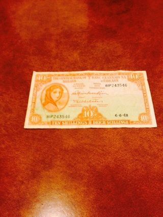 Ireland 10 Shilling 1968 Circulated photo