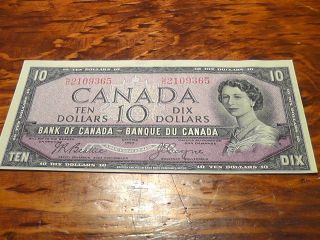 1954 Bank Of Canada Ten Dollar Bill photo