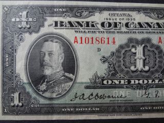 Canada 1935 Kg V,  Boc 1 Dollar,  Crisp Ef, photo