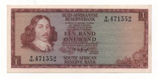 South Africa 1 Rand 1973 - 1975 Pick 116a Aunc photo