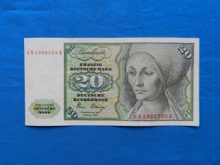 1980 Germany 20 Deutschemark Banknote P - 32c photo