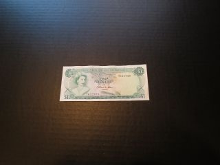 Bahamas One Dollar Bill 1965 $1 Note D Series photo