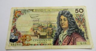 C.  8 - 11 - 1962.  C.  Banque De France Cinquante 50 Francs Banknote photo