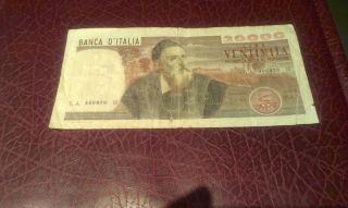 Italy,  Rare 20.  000 Lire Tiziano photo
