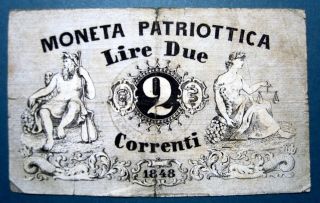 Italy 1848 2 Lire Venetian Republic photo