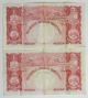 25y 2 1958 British Caribbean Territories $1 Dollar Bills North & Central America photo 1