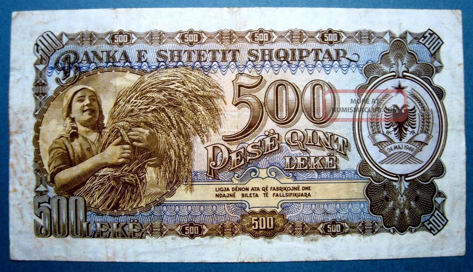 Albania 1949 500 Leke Europe photo