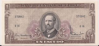 Central Bank Of Chile=n/d 1 Escudo P - 135 Unc photo