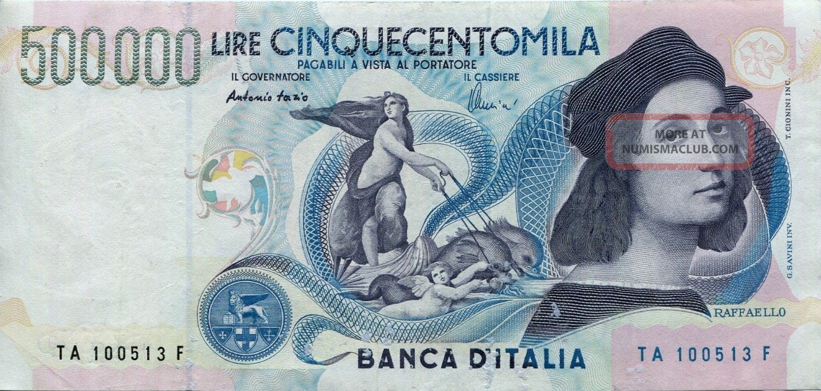 Italy 1997 500 000 Lire Banknote Rare Bargain Buy italy-1997-500-000-lire-banknote-rare-bargain-buy