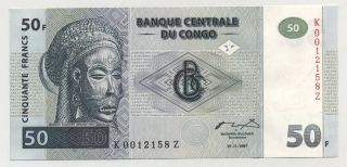 Congo Dem.  Rep.  50 Francs 1 - 11 - 1997 Pick 89 Uncirculated photo