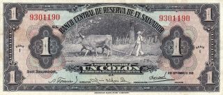 El Salvador - Colon 1949 Serie I ¨vf¨ - Big Size Note - World photo